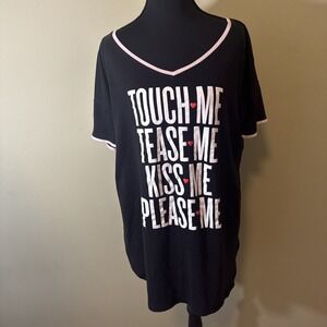 Victoria's Secret Sleep T Shirt Nightgown Touch Me Tease Me Please Me Medium